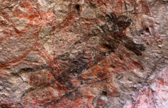 サンフランシスコ山地の洞窟壁画の写真